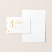 Carte Foil Place Mariage damassé Floral été (Affichage)