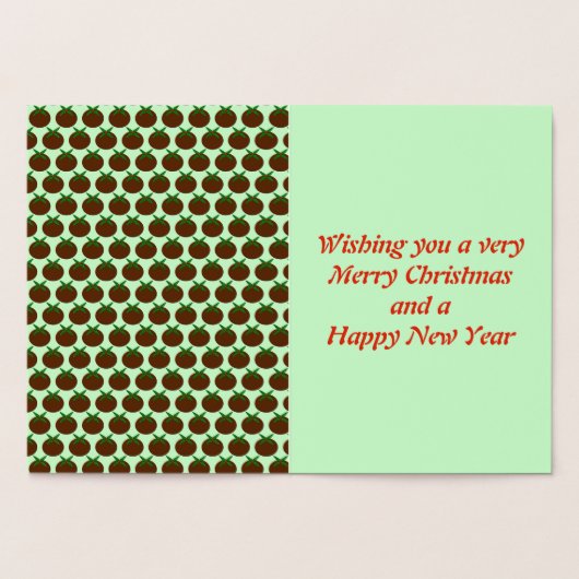 Carte Foil Pudding Christmas (Intérieur)