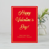 Carte Foil Red and Gold Business Valentine (Debout devant)