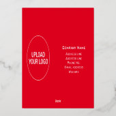 Carte Foil Red and Gold Business Valentine (Verso)