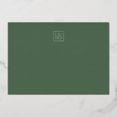 Carte Foil Sage Green Custom Company Logo Noël (Verso)