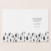 Carte Foil Son Joyeux Arbres de Noël Argent (Intérieur)