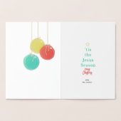 Carte Foil Sparkly Christmas Balls (Intérieur)