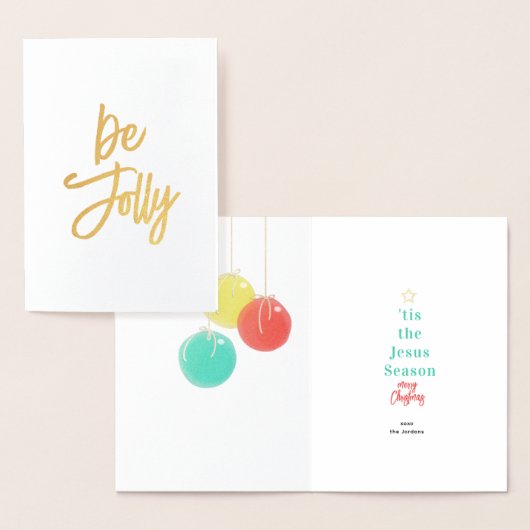 Carte Foil Sparkly Christmas Balls (Affichage)