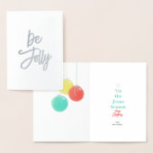 Carte Foil Sparkly Christmas Balls (Affichage)