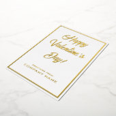 Carte Foil Valentine pour affaires blanc et or (Rotation)