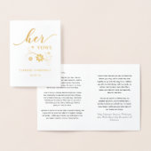 Carte Foil Vows de son Mariage personnalisée (Affichage)