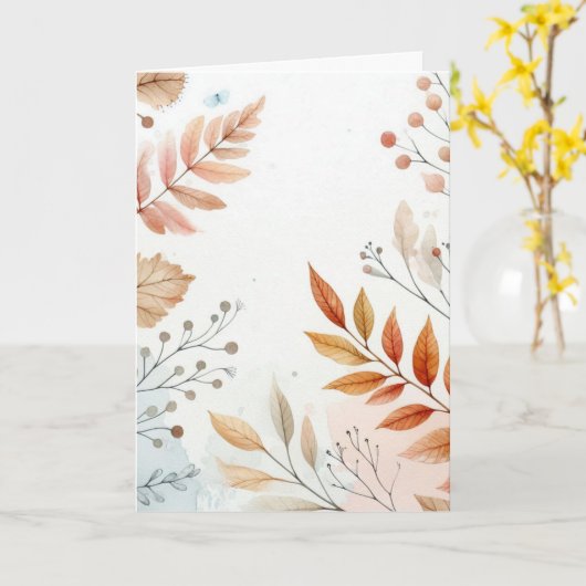 Carte Folded Greeting Card (Fleur jaune)