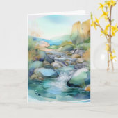 Carte Folded Greeting Card (Fleur jaune)