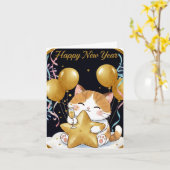 Carte Folded Greeting Card (Fleur jaune)