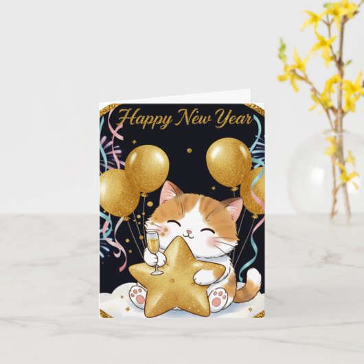 Carte Folded Greeting Card (Fleur jaune)