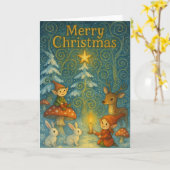 Carte Folded Greeting Card (Fleur jaune)