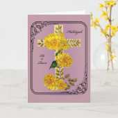 Carte Folded Greeting Card (Fleur jaune)