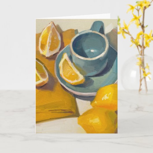 Carte Folded Greeting Card (Fleur jaune)