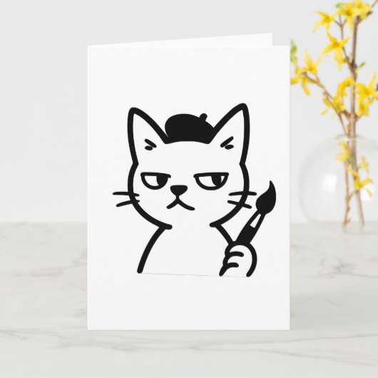 Carte Folded Greeting Card (Fleur jaune)