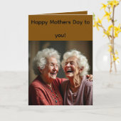 Carte Folded Greeting Card for Mother's Day (Fleur jaune)