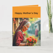 Carte Folded Greeting Card for Mother's day (Devant)