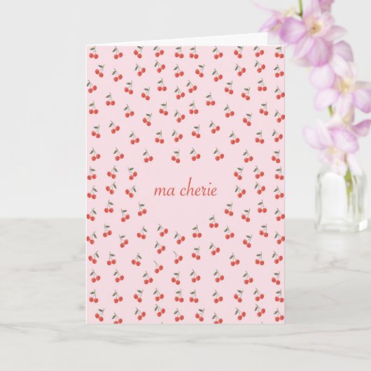 Carte Folded greeting card Ma Cherie (Orchidée)