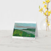 Carte Folded greeting card with Appalachian landscape (Fleur jaune)