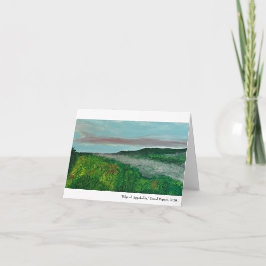 Carte Folded greeting card with Appalachian landscape (Devant)