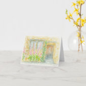Carte Folded greeting card with original artwork (Fleur jaune)