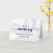 Carte Folded Share a Memory Funeral Condolences (Fleur jaune)