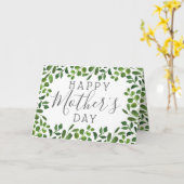 Carte Foliage de printemps simple Bonne fête des mères (Fleur jaune)