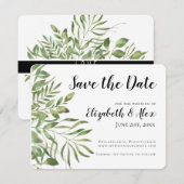 Carte Foliage simple, Enregistrer la date avec le site M (Devant / Derrière)