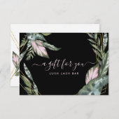 Carte Foliage tropical moderne | Certificat cadeau (Devant / Derrière)