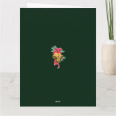 Carte Foliage vert en arc saison de photo joyeux noël (Dos)