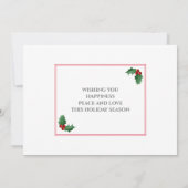 Carte Folithe d'hiver Joyeux Noël Photo (Dos)