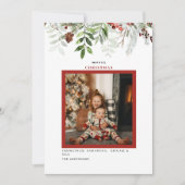 Carte Folithe d'hiver Photo Noël moderne (Devant)