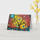 Carte FOLK ART A Morning With You BY LORI Greeting Card (Fleur jaune)