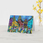 Carte FOLK ART Busy Bee BY LORI EVERETT GREETING cards (Fleur jaune)