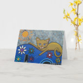 Carte Folk art Play It Again By Lori Greeting Card (Fleur jaune)