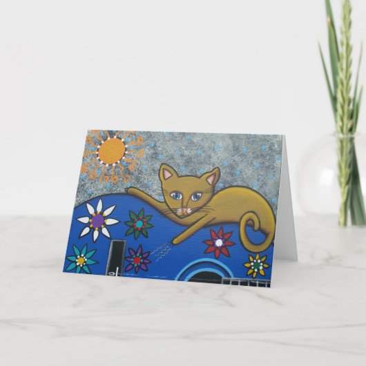 Carte Folk art Play It Again By Lori Greeting Card (Devant)