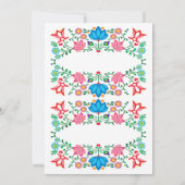 Carte folklorique Fleur Fête des mariées Fiesta me (Dos)