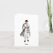 Carte folklorique traditionnelle letton de costume (Dos)