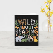 Carte Folle de lecture de livres et de bibliophile (Fleur jaune)