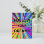 Carte Follow Your Dreams Flat Card (Debout devant)