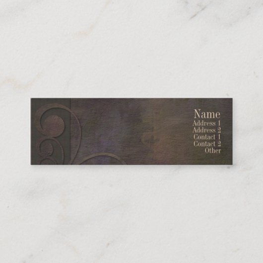 Carte foncée de contact de courbes exécutives (Devant)