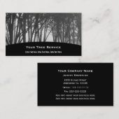 Carte foncée d'entreprise de services d'arbre en (Devant / Derrière)