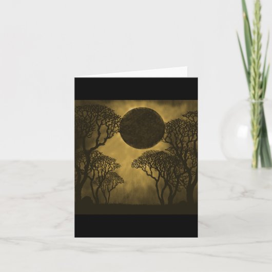 Carte foncée d'or d'éclipse de forêt (Devant)