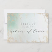 Carte Fond Abstrait Aqua Ombre avec Parties scintillant  (Devant)