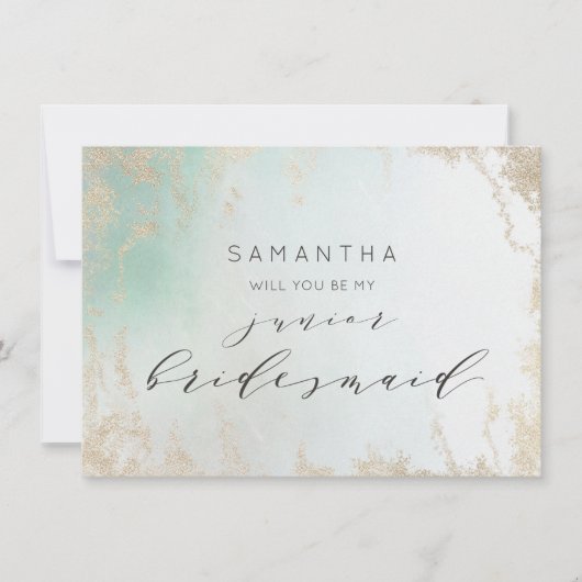 Carte Fond Abstrait Aqua Ombre avec Parties scintillant (Devant)