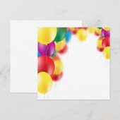 Carte Fond de ballons colorés (Devant / Derrière)