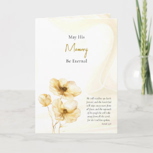 Carte Fond de fleurs de crème et d'or Sympathie