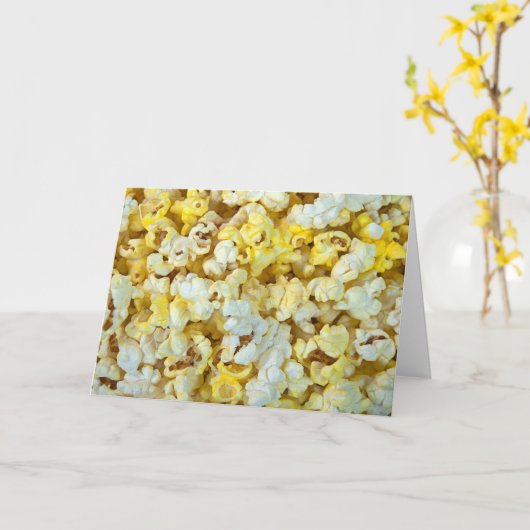 Carte fond de pop-corn beurré (Fleur jaune)