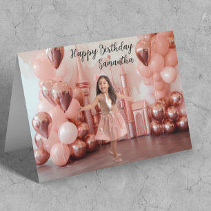 Carte Fond de toile de fond Rose Gold Anniversaire Photo