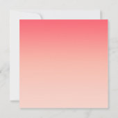 Carte Fond dégradé rose et pêche (Dos)